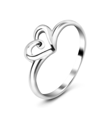 Silver Ring Pretty Heart CSR-65 